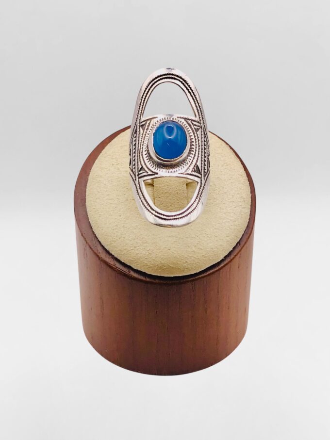 Bague Touareg Agate bleue #1