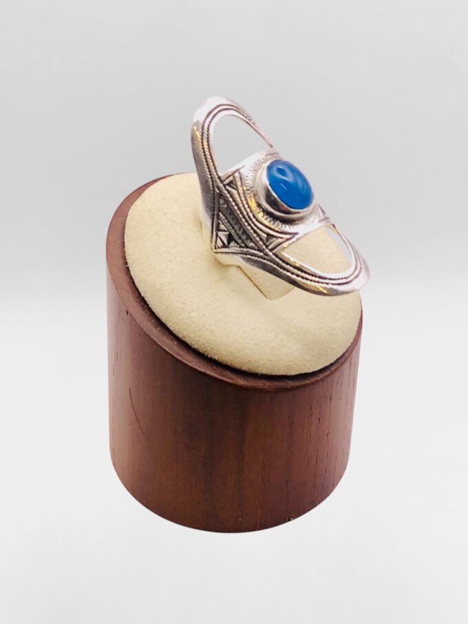 Bague Touareg Agate bleue #1 – Image 3