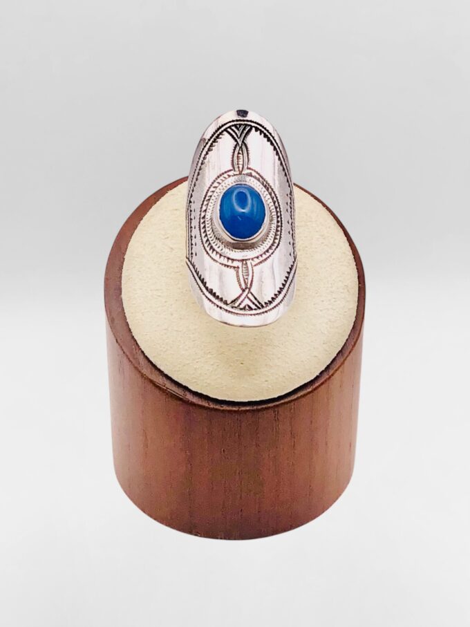 Bague Touareg Agate bleue #2