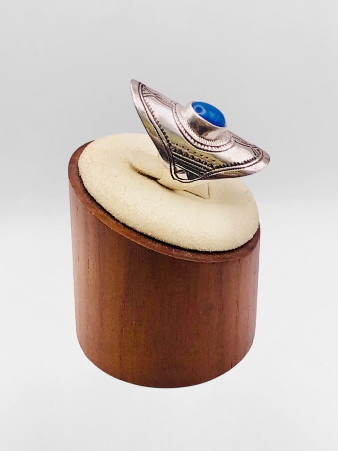 Bague Touareg Agate bleue #2 – Image 3