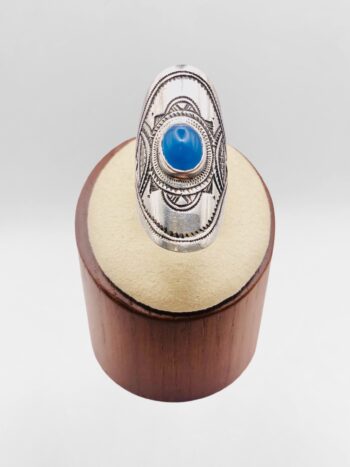 Bague Touareg Agate bleue #3