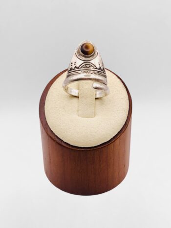 Bague Touareg Oeil de Tigre Triangle réglable