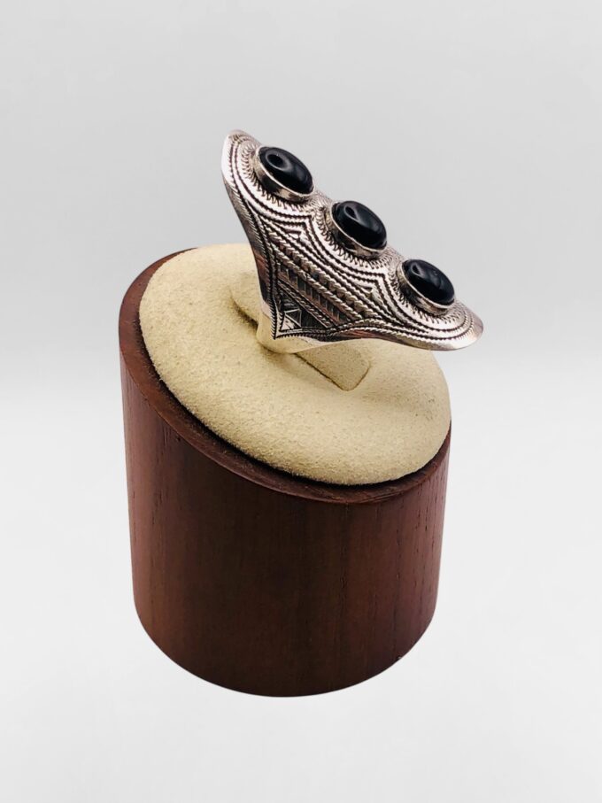Bague Touareg Triple Onyx – Image 3