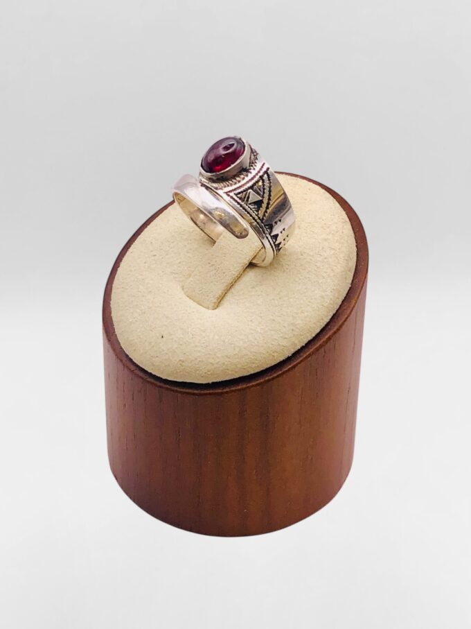 Bague Touareg croisée Grenat – Image 2