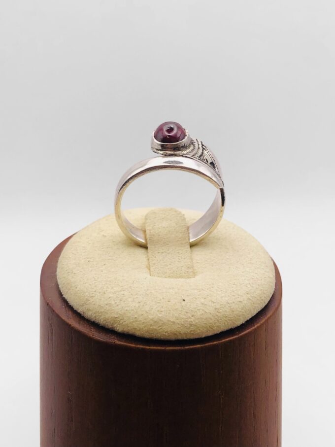 Bague Touareg croisée Grenat – Image 4