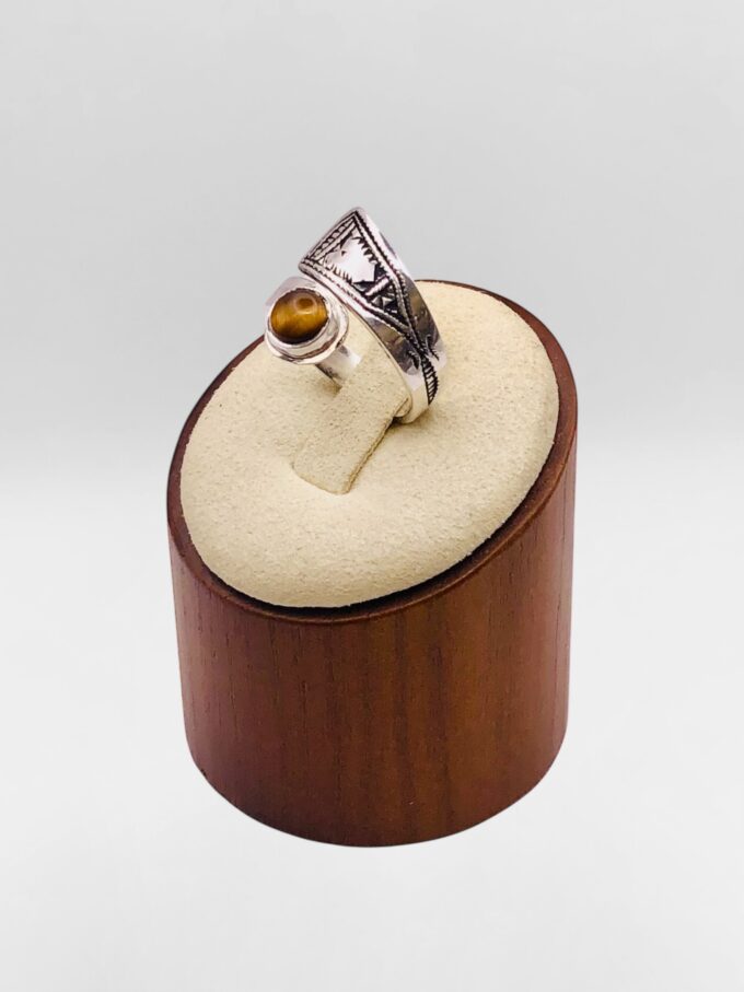 Bague Touareg croisée Oeil de Tigre – Image 2