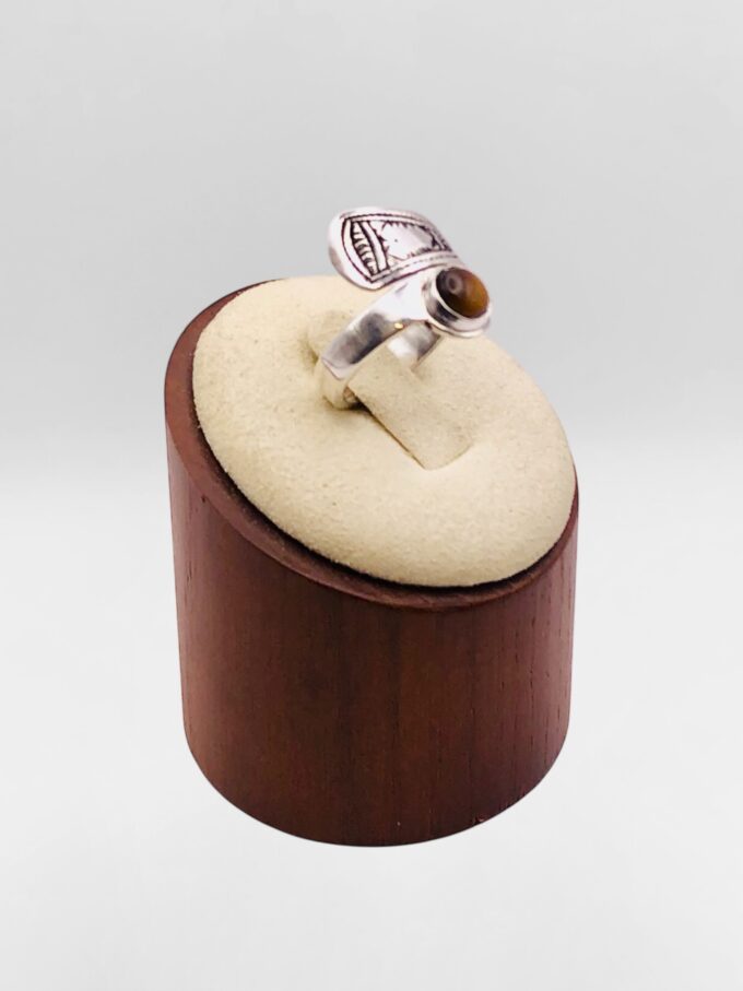 Bague Touareg croisée Oeil de Tigre – Image 3