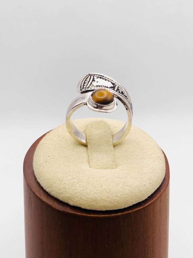 Bague Touareg croisée Oeil de Tigre – Image 4