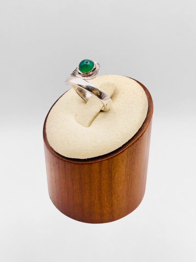 Bague Touareg croisée Onyx vert – Image 2