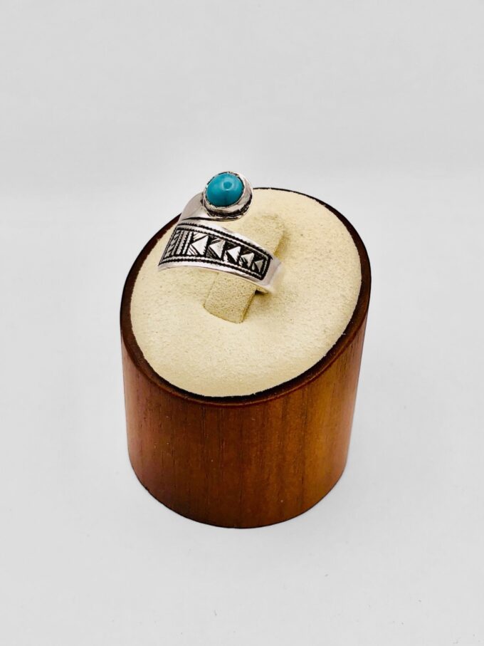 Bague Touareg croisée Turquoise #1 – Image 2