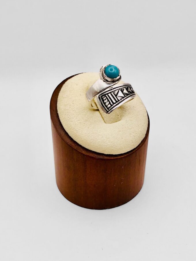 Bague Touareg croisée Turquoise #1 – Image 3