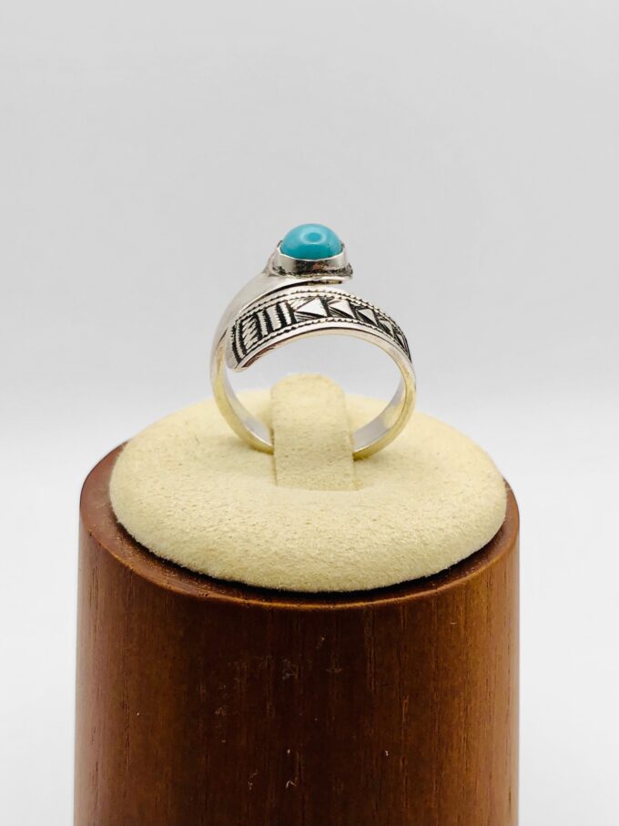 Bague Touareg croisée Turquoise #1 – Image 4