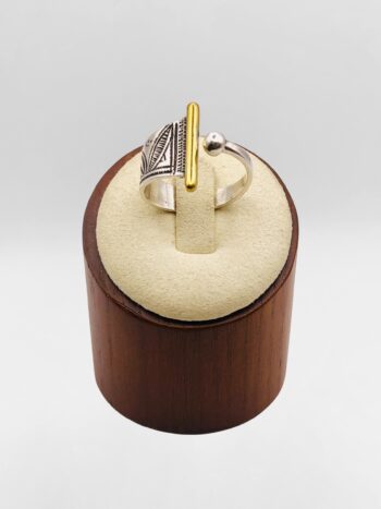 Bague Touareg ouverte argent et bronze #2